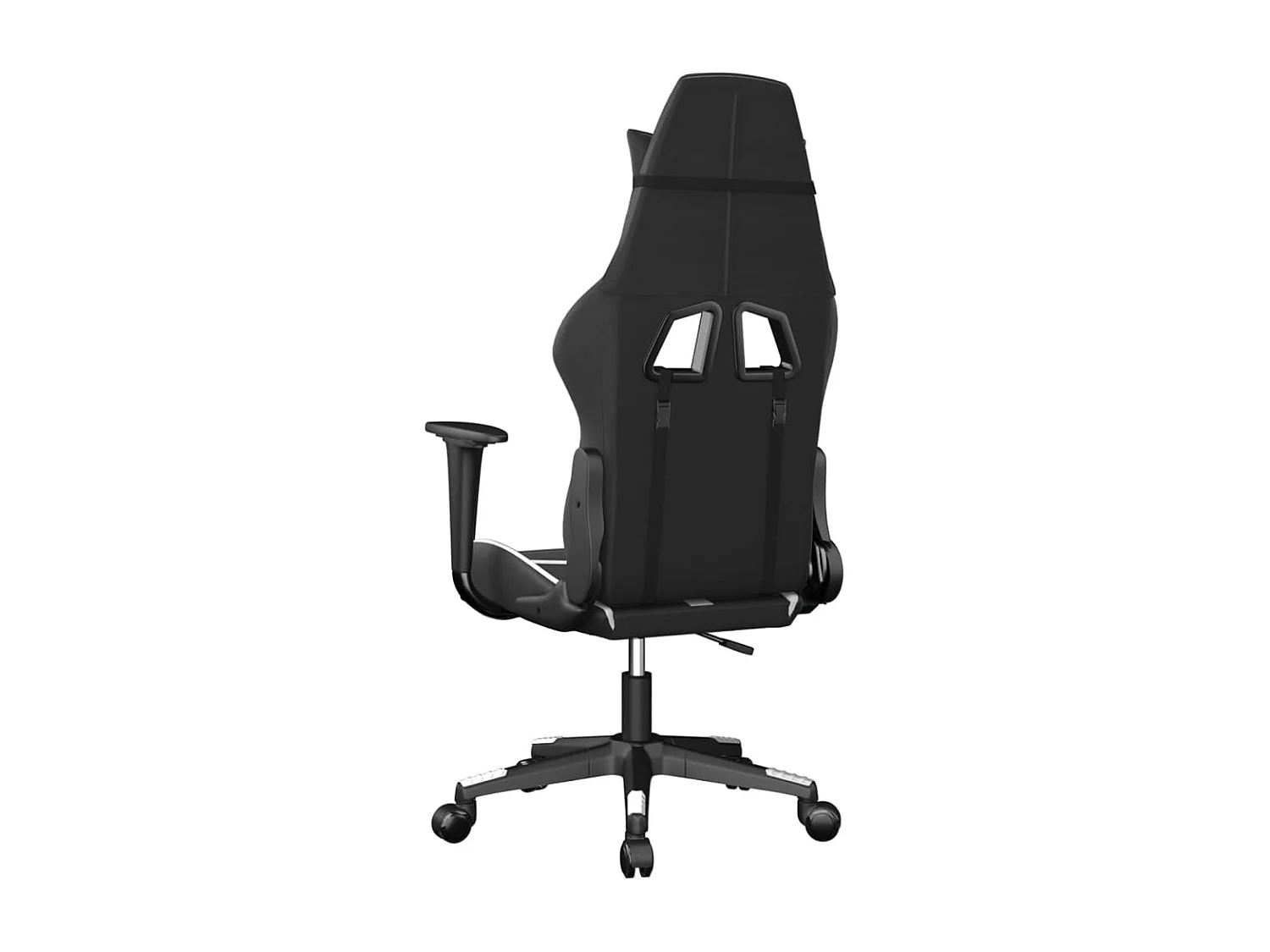 Silla gaming cuero sintético negro y blanco ES992996