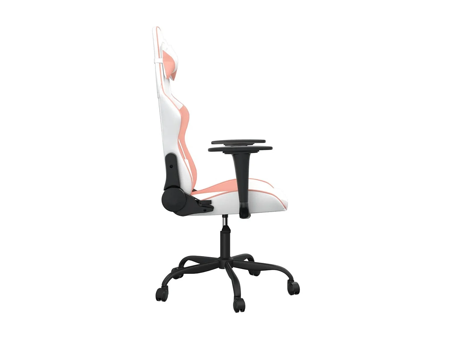 Chaise gaming de massage Blanc et rose Similicuir FR17893