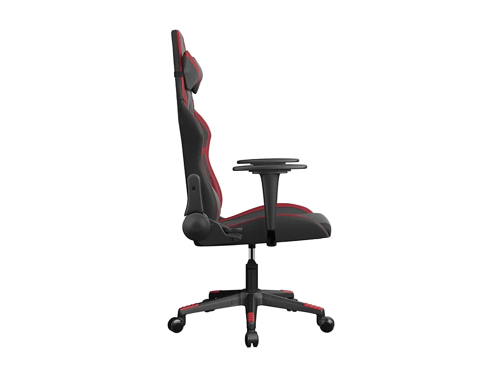 Chaise gaming de massage Noir et rouge bordeaux Similicuir FR30328