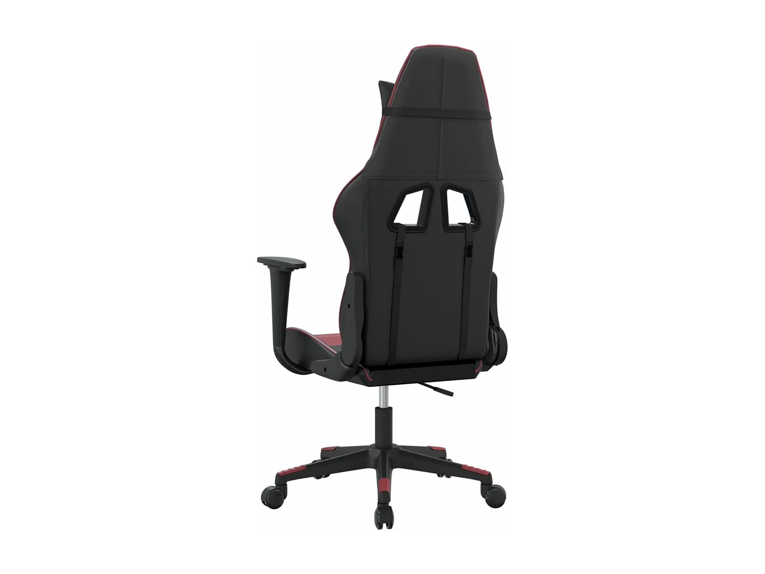 Cadeira gaming couro artificial preto e vermelho tinto PT146010