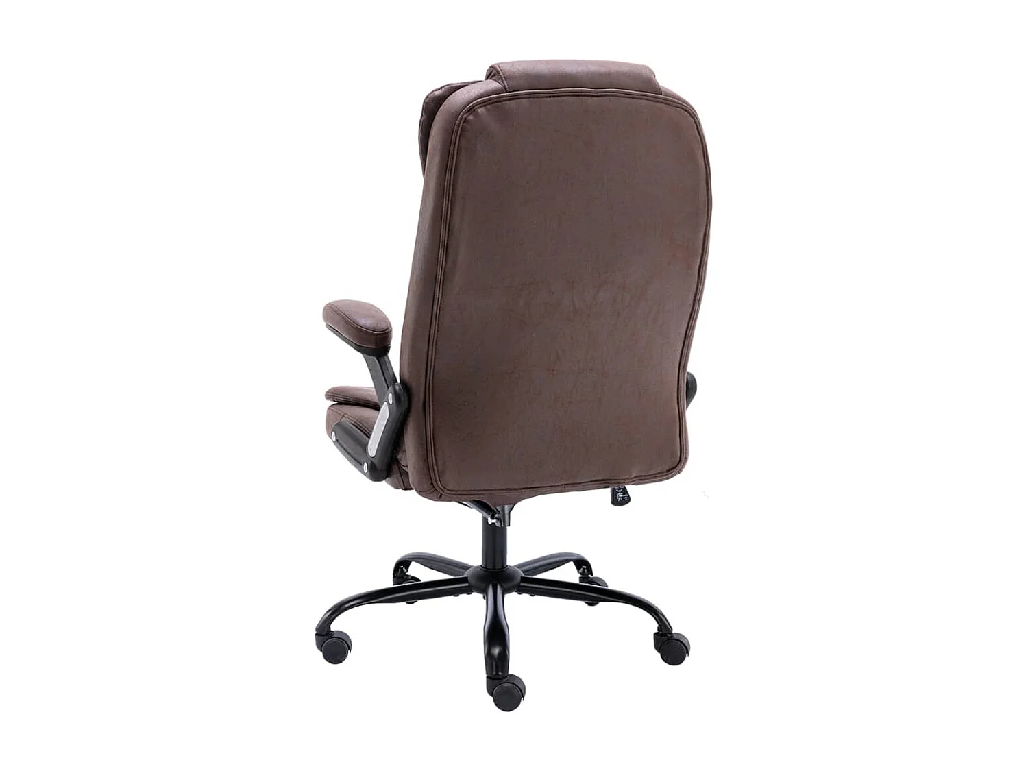 Chaise de bureau de massage marron foncé similicuir daim FR70148