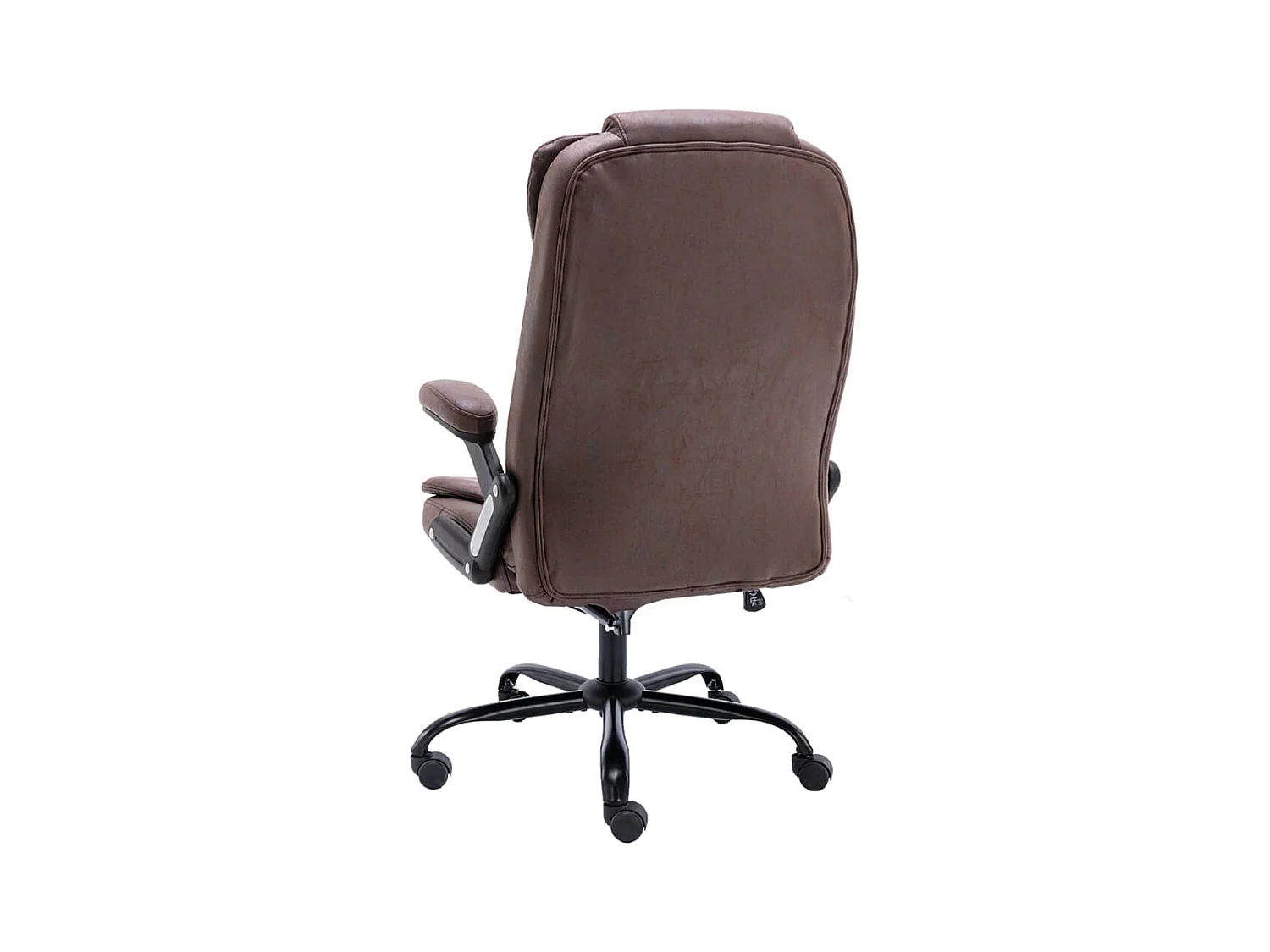 Chaise de bureau de massage marron foncé similicuir daim FR70148