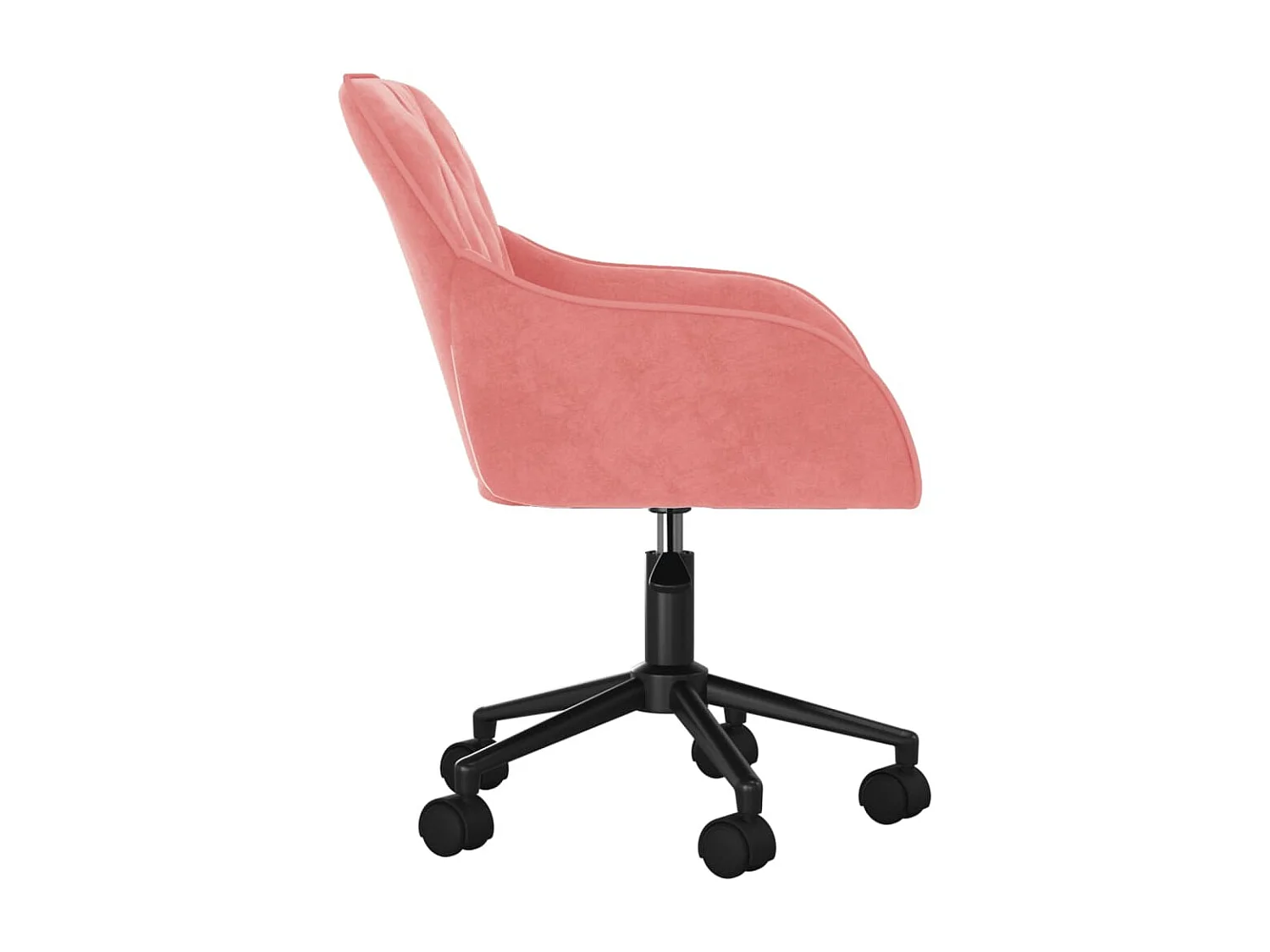Silla de oficina giratoria de terciopelo rosa ES604908