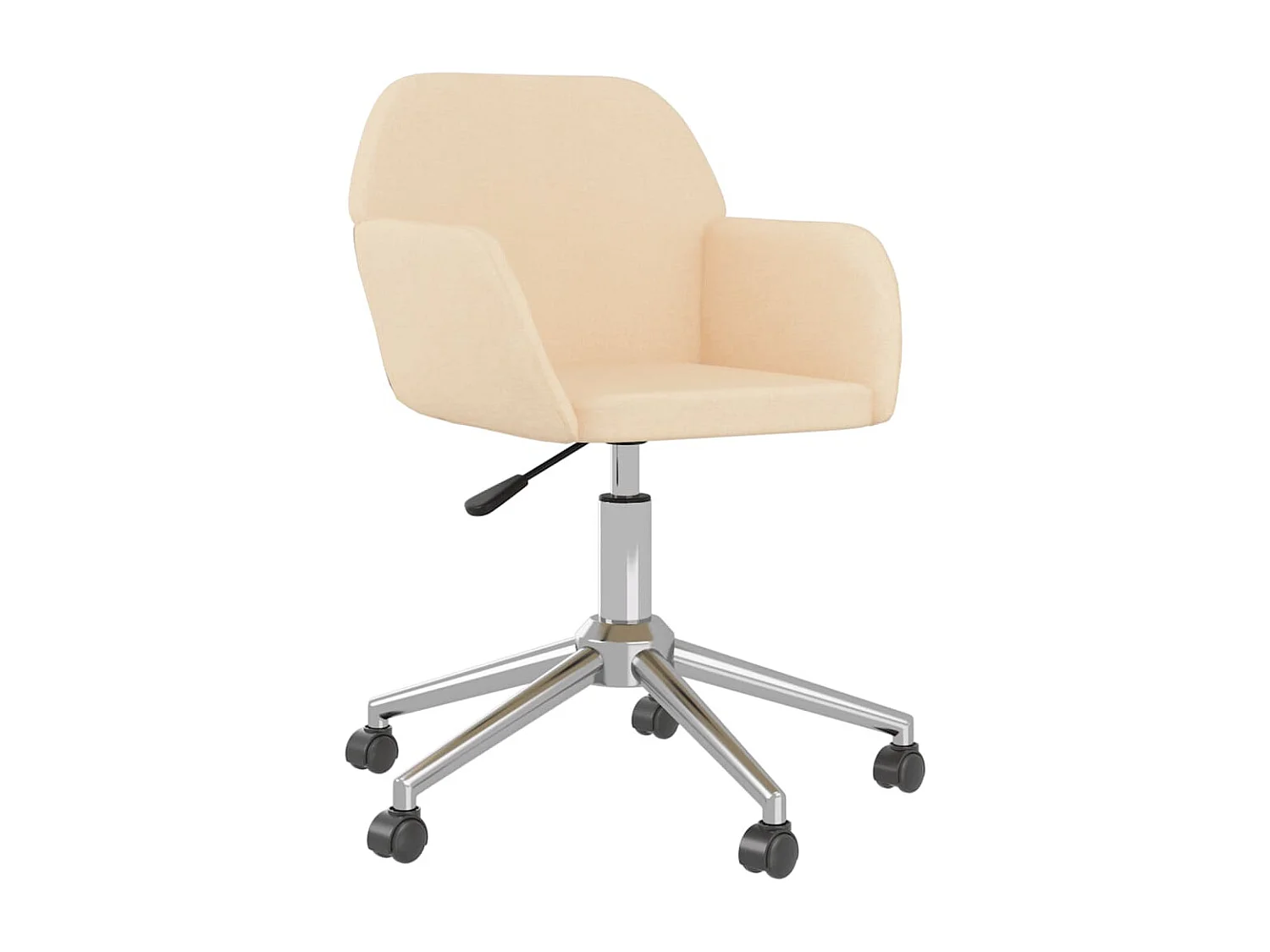 Chaise pivotante de bureau Crème Tissu FR76141