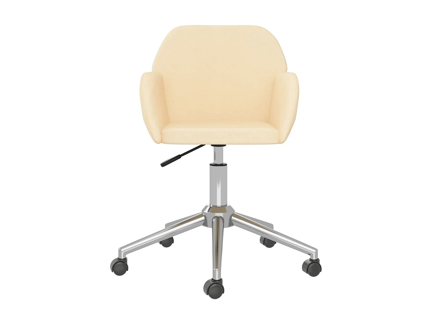 Chaise pivotante de bureau Crème Tissu FR76141