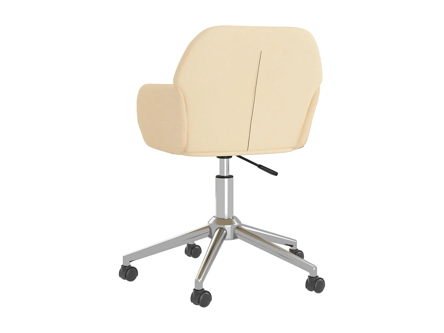 Chaise pivotante de bureau Crème Tissu FR76141