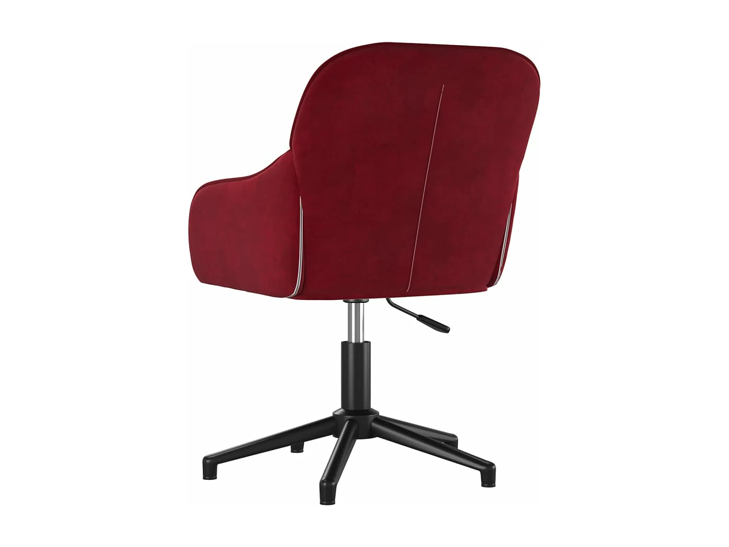 Chaise pivotante de bureau Rouge bordeaux Velours FR53119