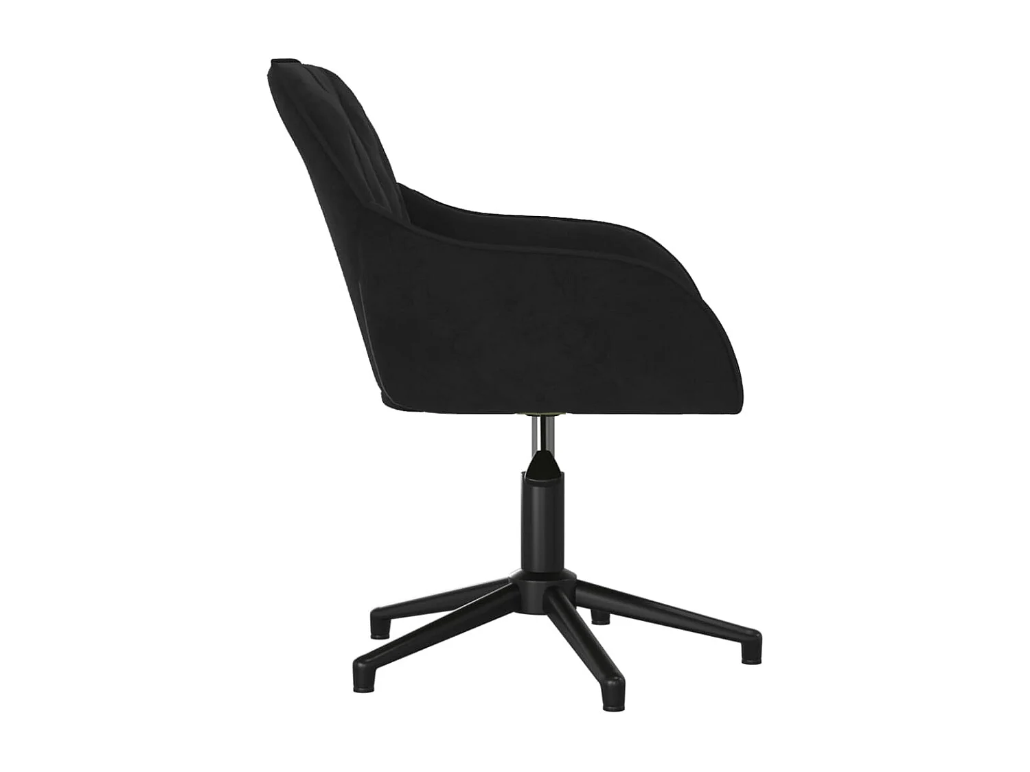Chaise pivotante de bureau Noir Velours FR77916