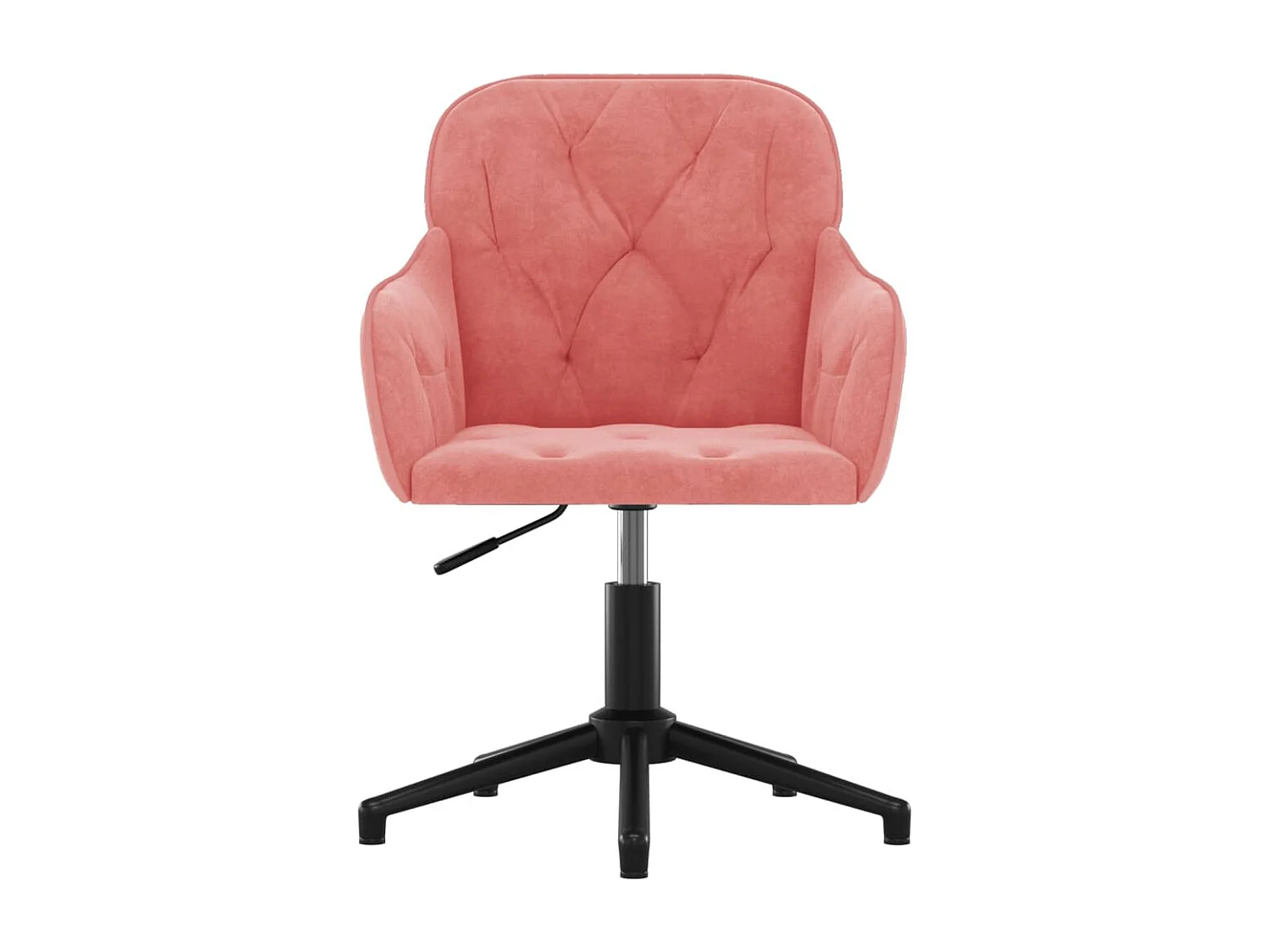 Silla de oficina giratoria de terciopelo rosa ES347840