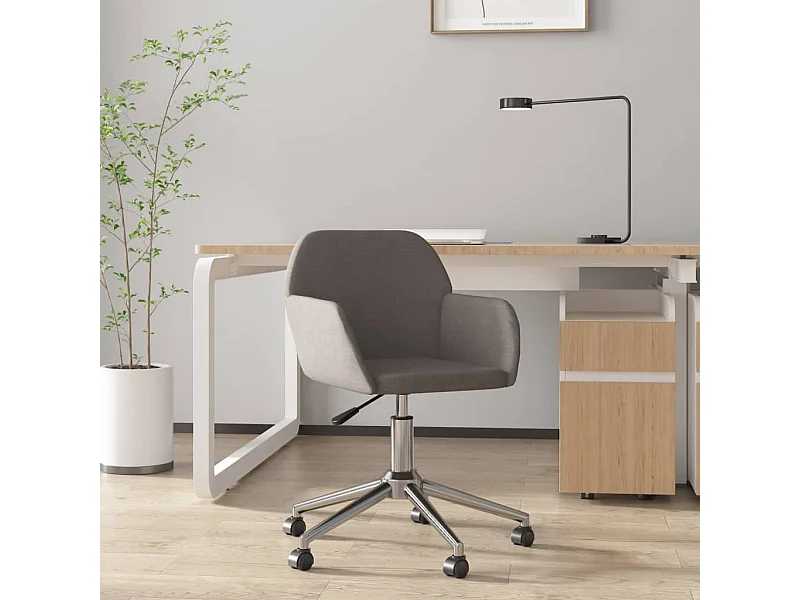 Kantoorstoel draaibaar stof donkergrijs BE600592