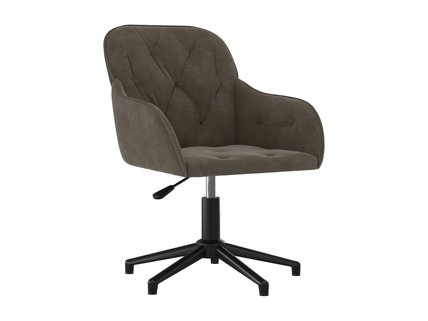 Chaise pivotante de bureau Gris foncé Velours FR89163