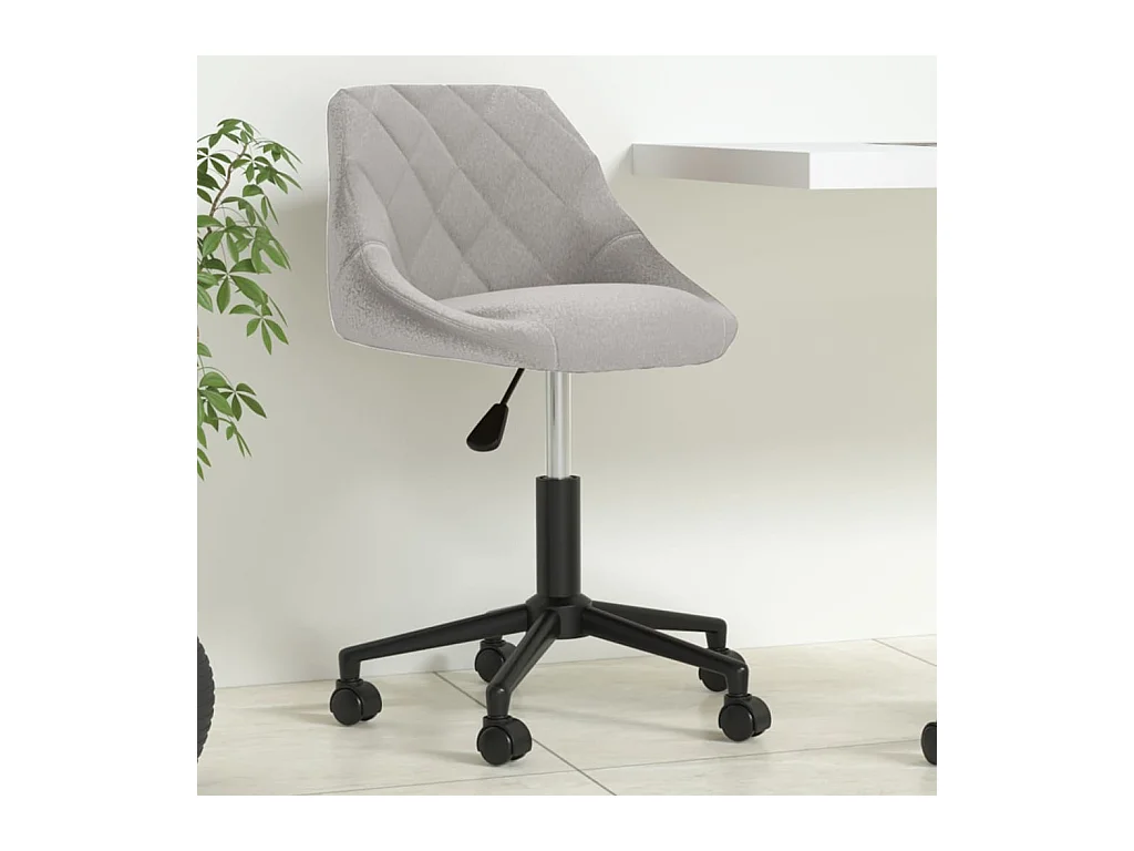 Chaise pivotante de bureau Gris clair Velours FR43571