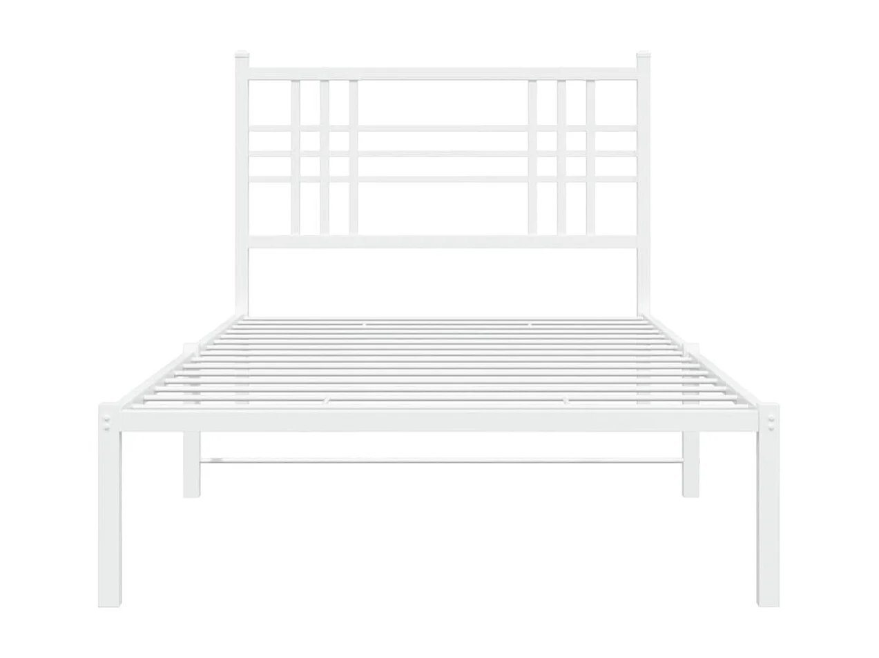 Cama com cabeceira 90x190 cm metal branco PT685873