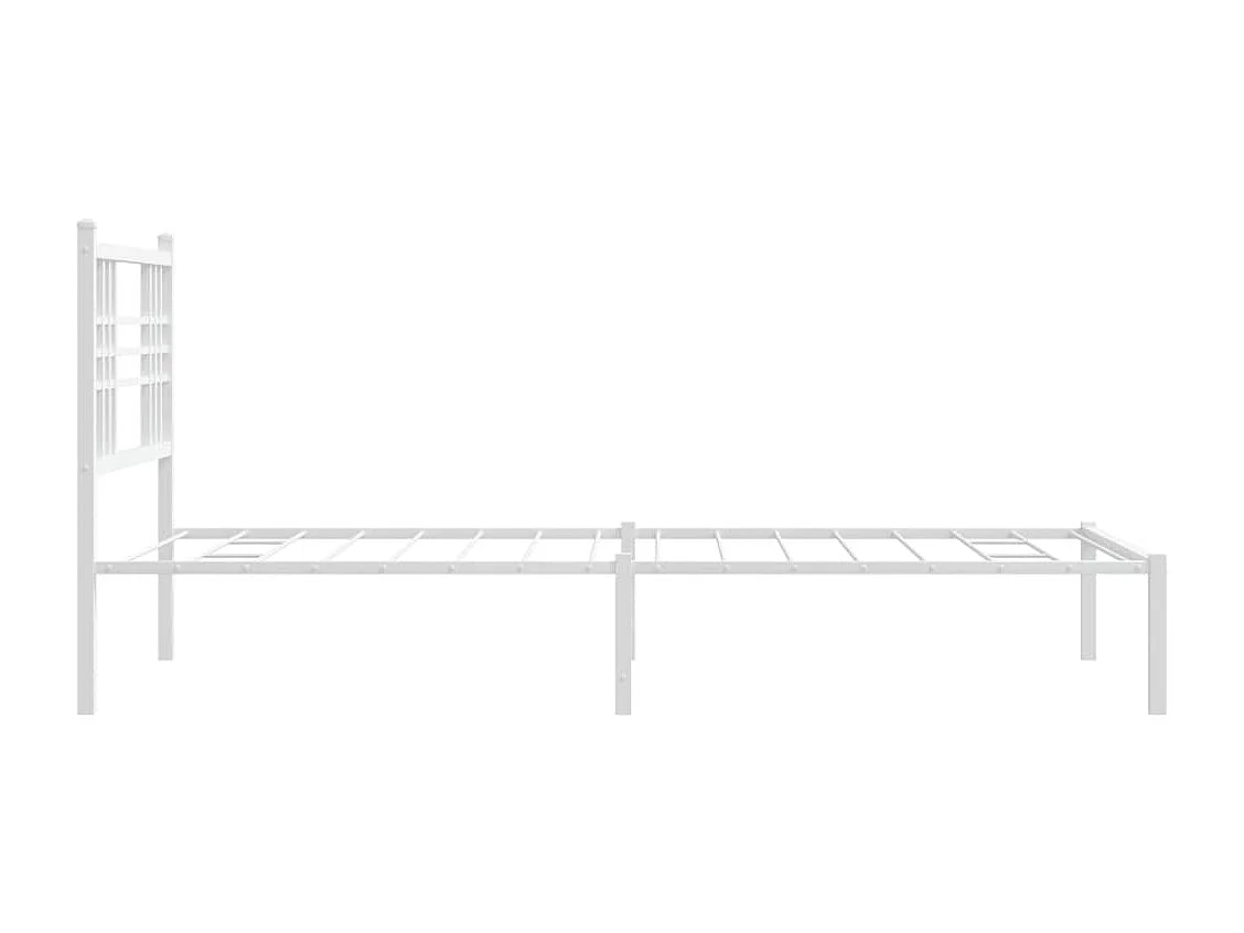 Cama com cabeceira 90x190 cm metal branco PT685873