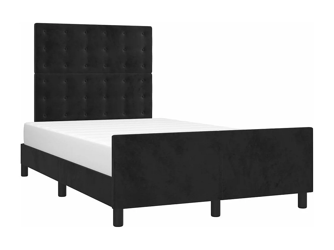 Cama com cabeceira 120x190 cm veludo preto PT314252