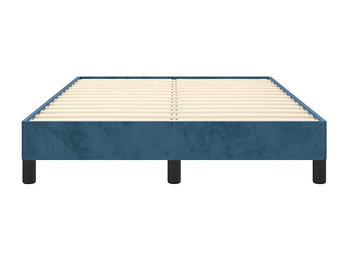 Lit double Bleu foncé 120x200 cm Velours FR12151