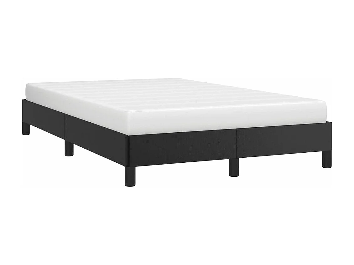 Cama 120x190 cm couro artificial preto PT347100