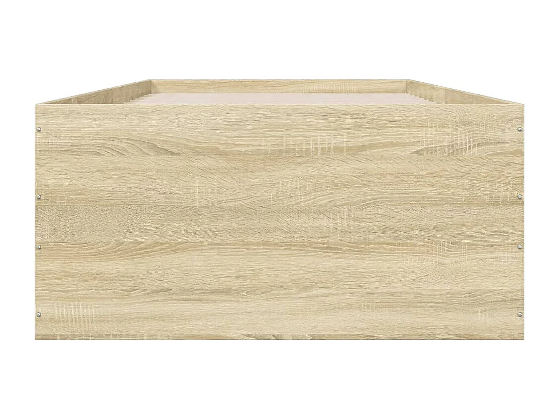 Lit simple chêne sonoma 90x200 cm bois d'ingénierie FR96390