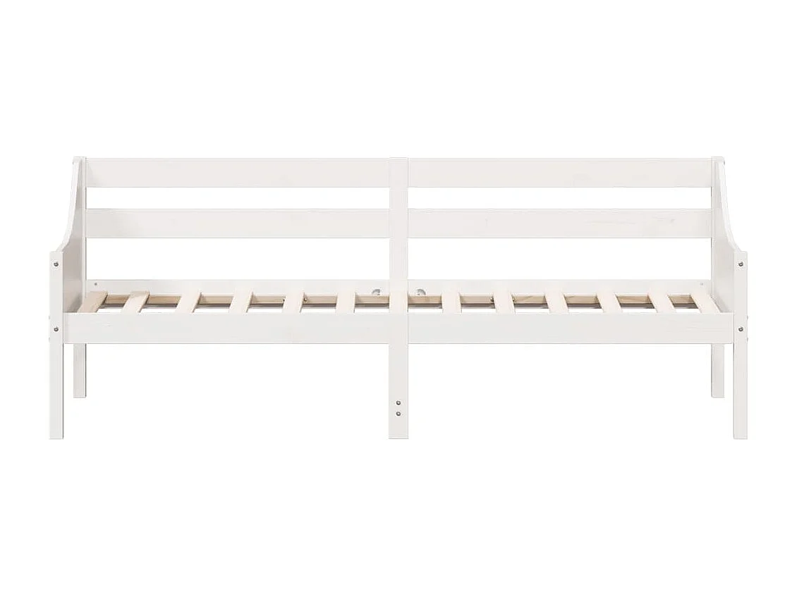 Lit de jour Blanc 80x200 cm Bois de pin massif FR94763