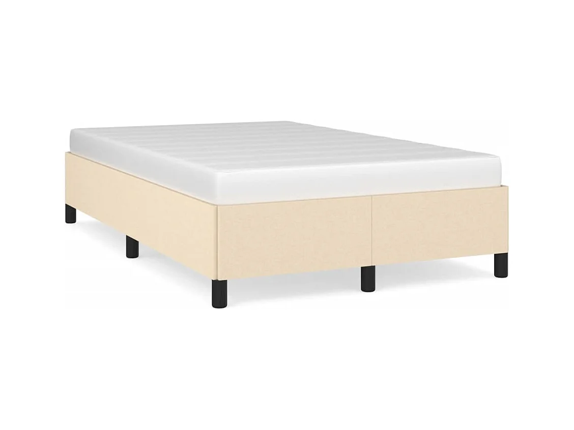 Lit double crème 120x190 cm tissu FR55489