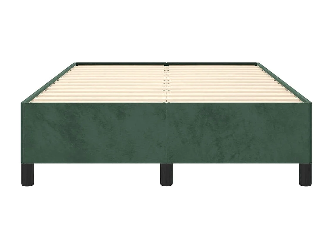 Lit double vert foncé 120x190 cm velours FR35983