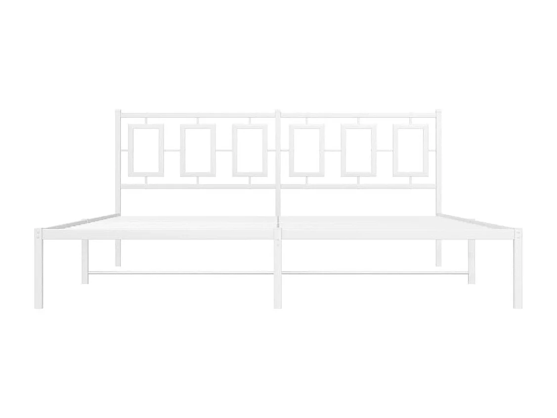 Cama com cabeceira 180x200 cm metal branco PT456889