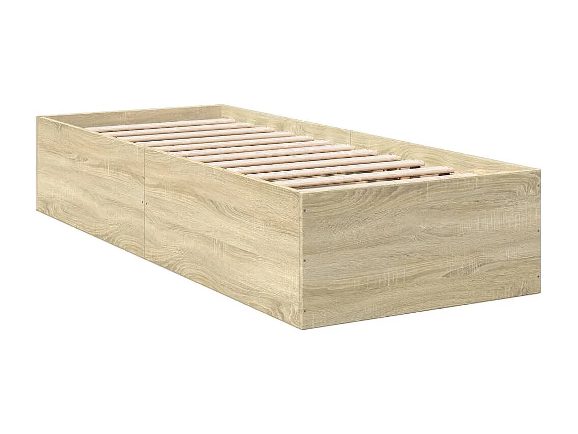 Cama individual- 75x190 cm madera de ingeniería roble Sonoma ES199752