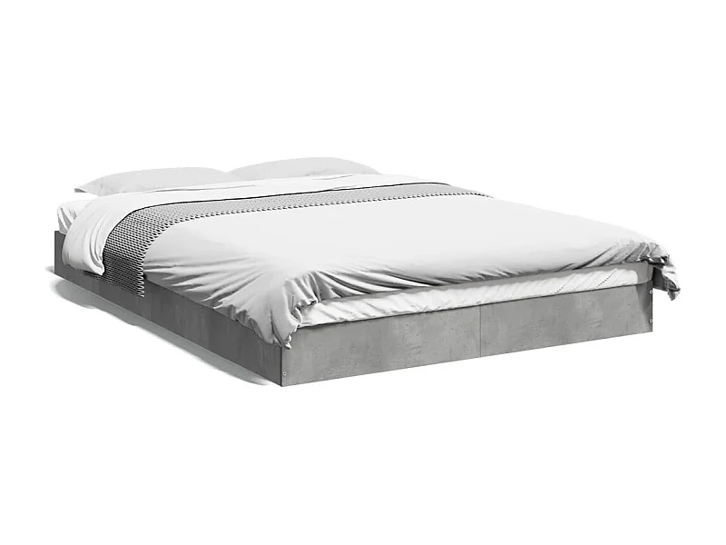 Cama 140x200 cm derivados de madeira cinza cimento PT553706