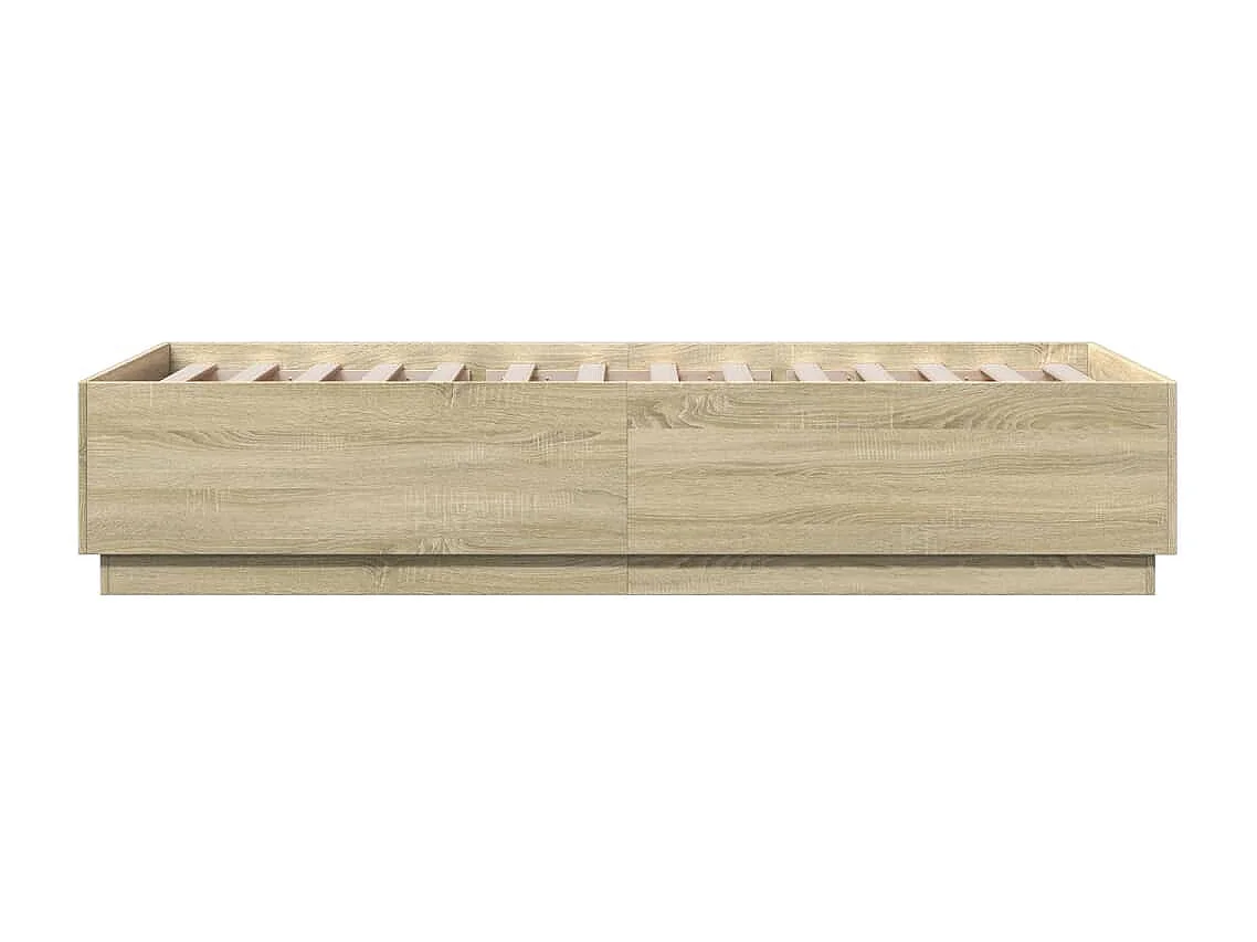 Cama individual- 90x200 cm madera de ingeniería roble Sonoma ES664935