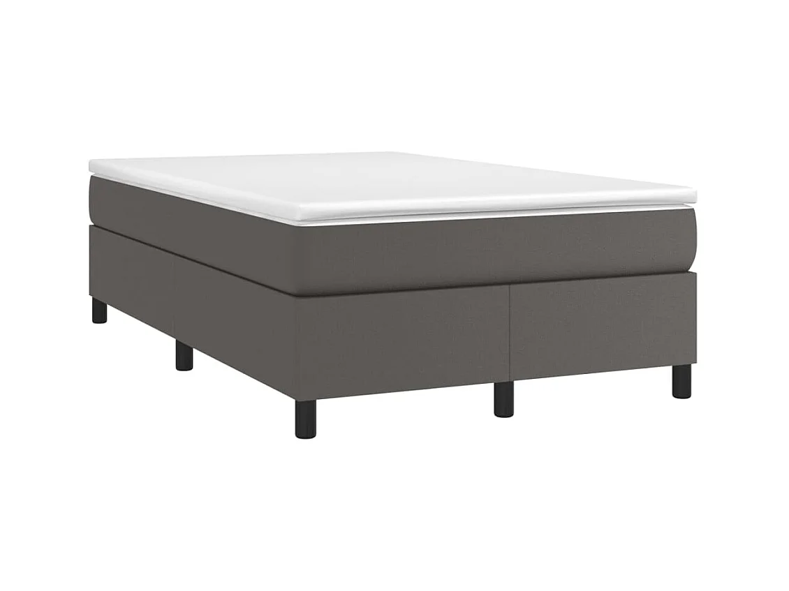 Lit double Gris 120x200 cm Similicuir FR88631