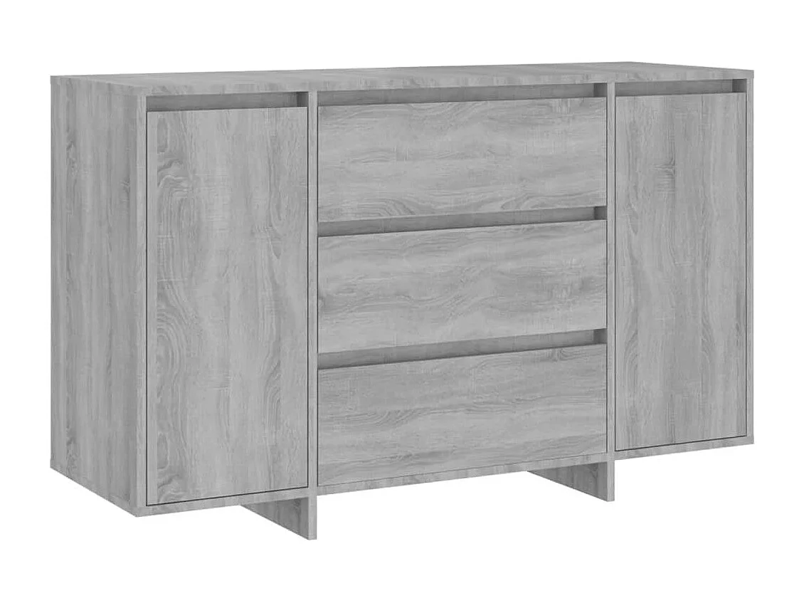 Commode basse avec 3 tiroirs sonoma gris 120x41x75cm bois d'ingénierie FR56245