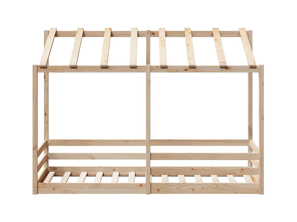 Lit cabane pour enfants avec toit 75x190 cm bois massif de pin FR79076