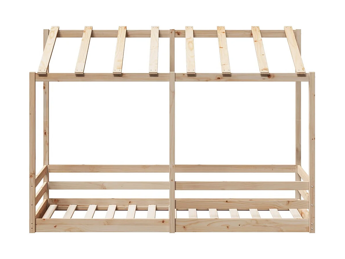 Lit cabane pour enfants avec toit 75x190 cm bois massif de pin FR79076