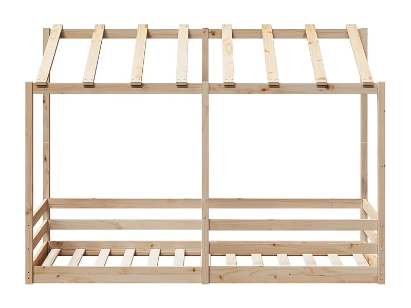 Kinderbed met bedhuis 75x190 cm massief grenenhout BE850428