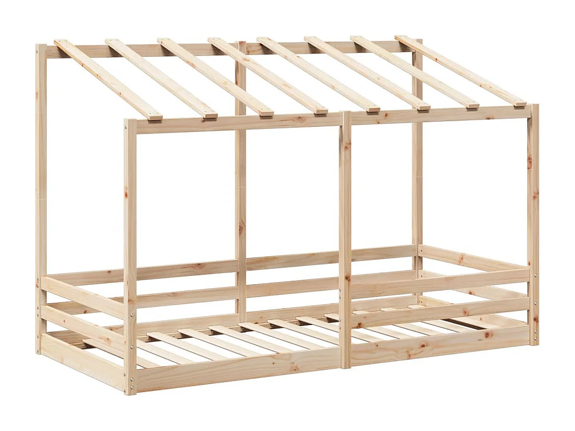 Lit cabane pour enfants avec toit 80x200 cm bois massif de pin FR87525