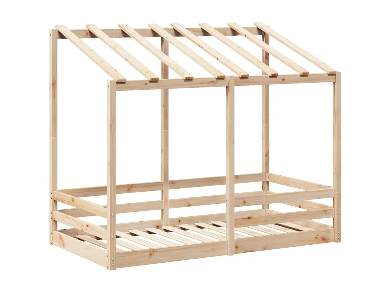 Cama para niños con techo madera maciza de pino 80x160 cm ES902245