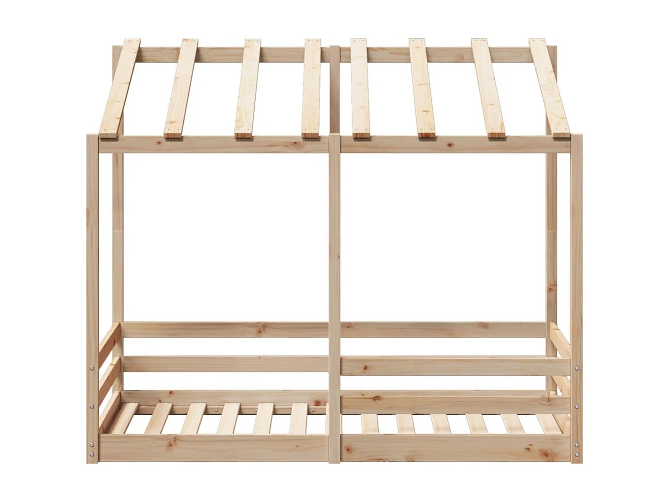 Cama para niños con techo madera maciza de pino 80x160 cm ES902245