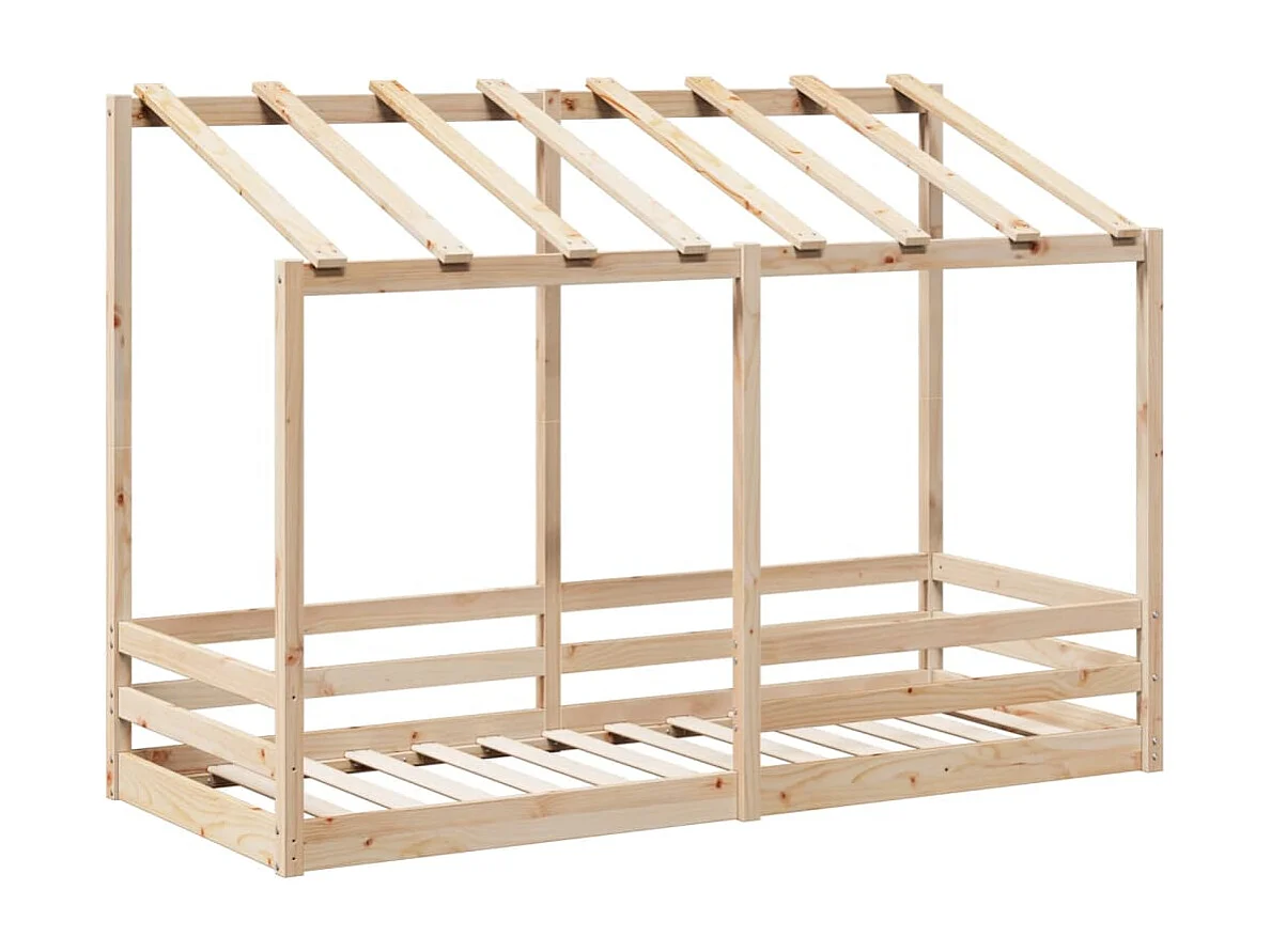 Lit cabane pour enfants avec toit 90x190 cm bois massif de pin FR65191