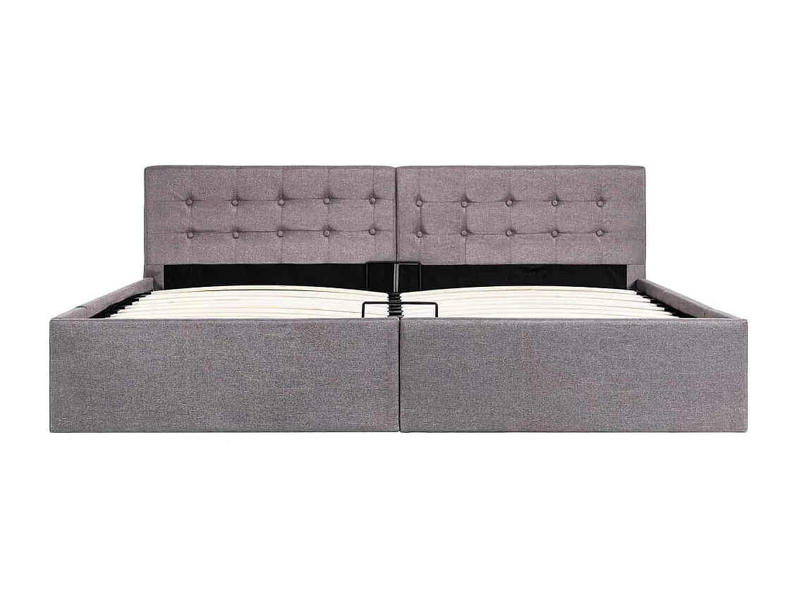 Lit coffre Taupe Tissu 180x200 cm FR55481