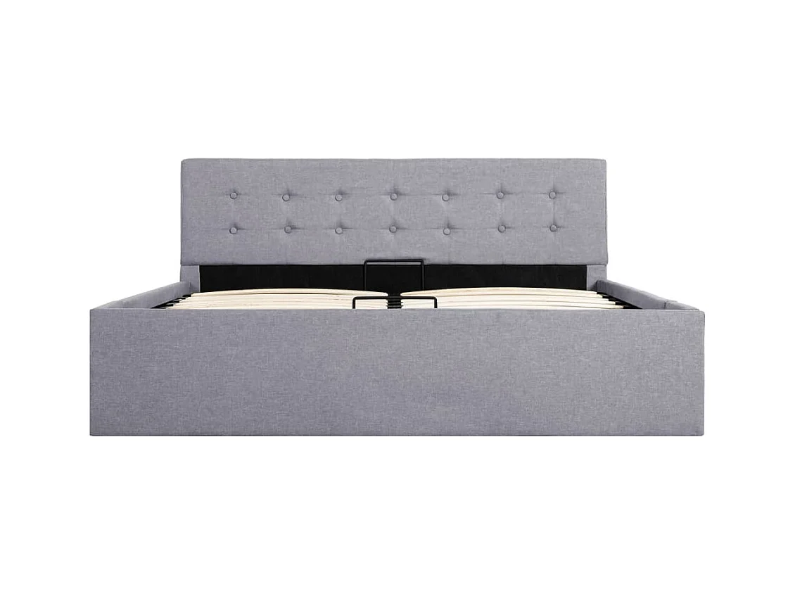 Lit coffre Gris clair Tissu 140x200 cm FR89841