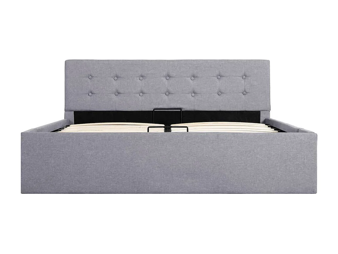 Lit coffre Gris clair Tissu 140x200 cm FR89841