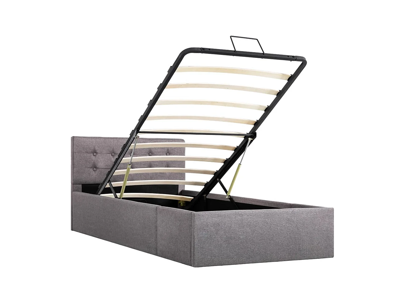 Cama canapé hidraúlica 90x200 cm  con almacenaje tela taupe ES637334