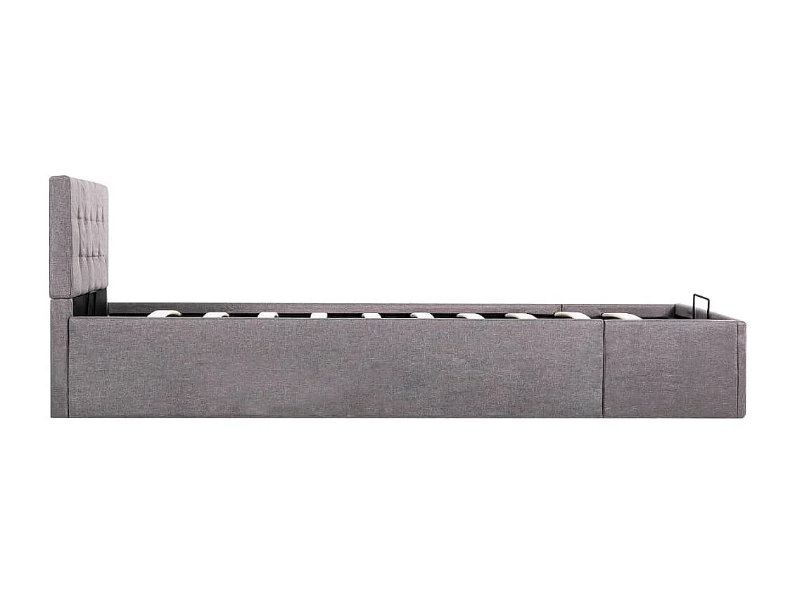 Cama canapé hidraúlica 90x200 cm  con almacenaje tela taupe ES637334