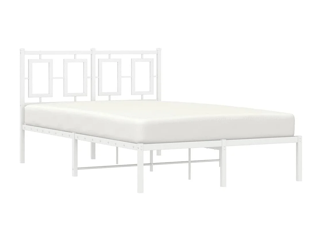 Cama com cabeceira 120x200 cm metal branco PT471049