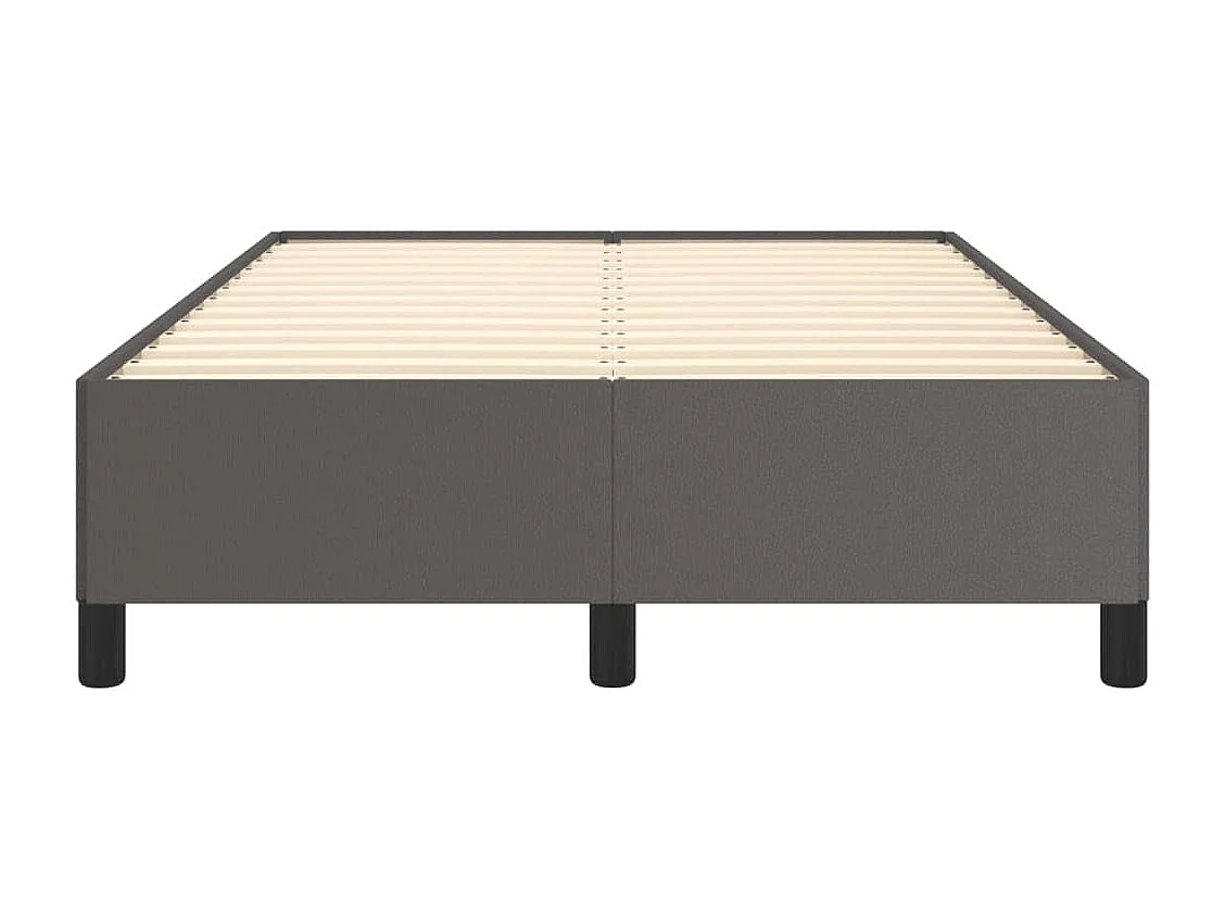 Lit double gris 120x190 cm similicuir FR71550