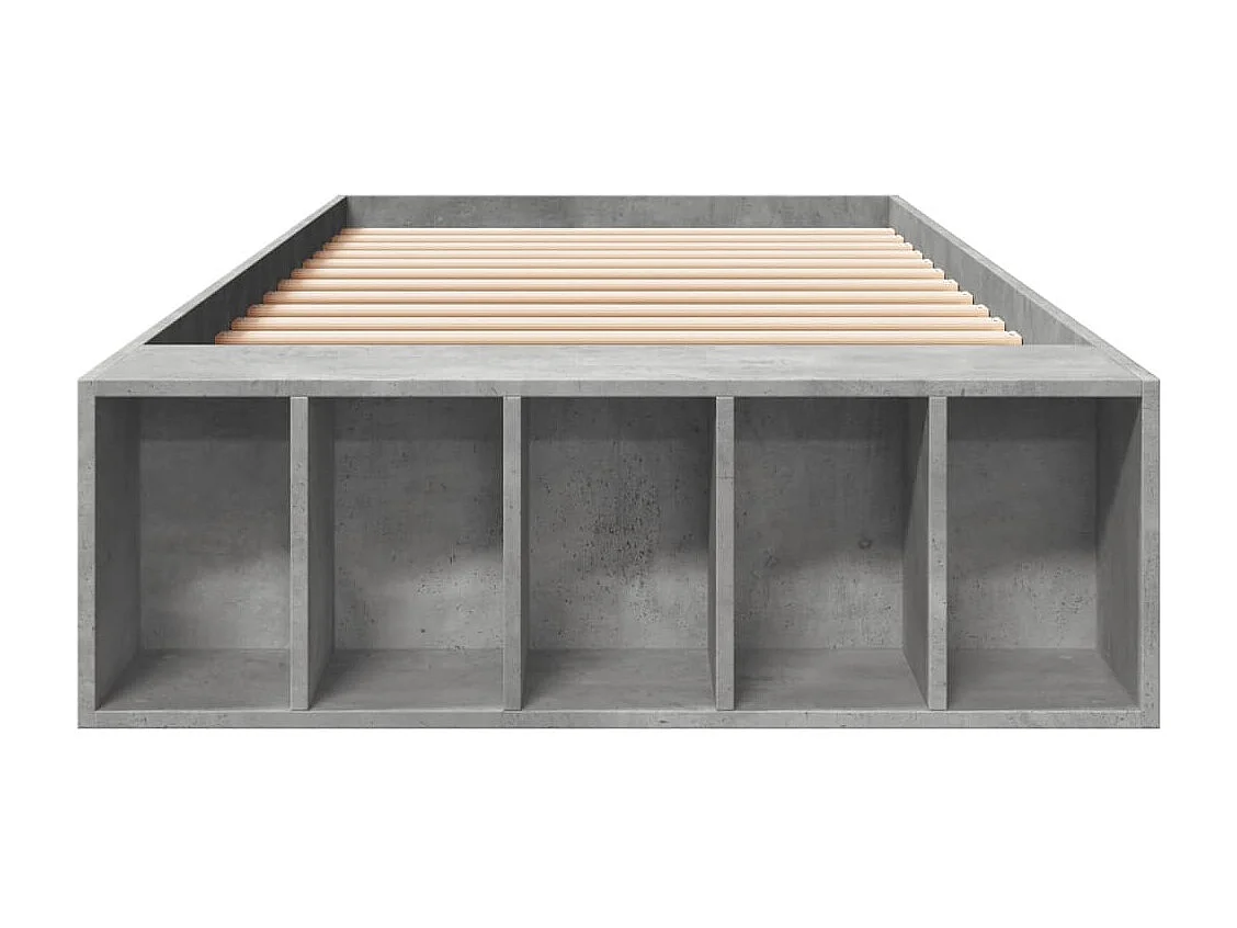 Cama 90x190 cm derivados de madeira cinza cimento PT331390