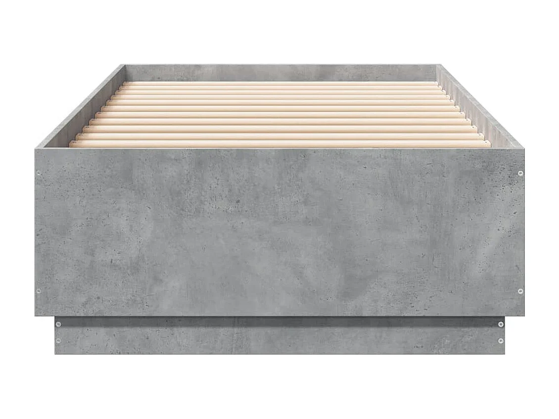 Cama individual- 90x200cm madera de ingeniería gris hormigón ES410372