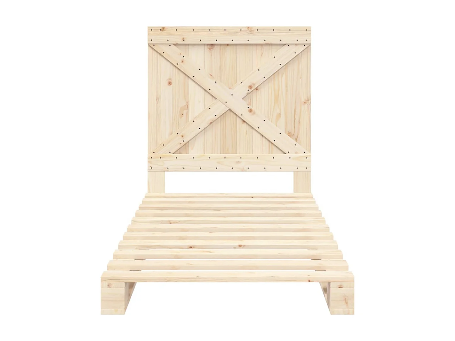 Cama com cabeceira 90x200 cm pinho maciço PT459445