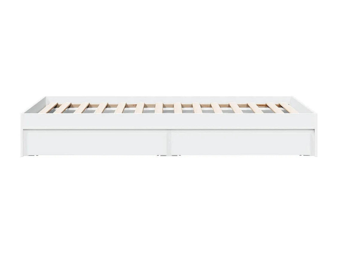 Cama 90x190 cm con cajones madera de ingeniería blanca ES174295