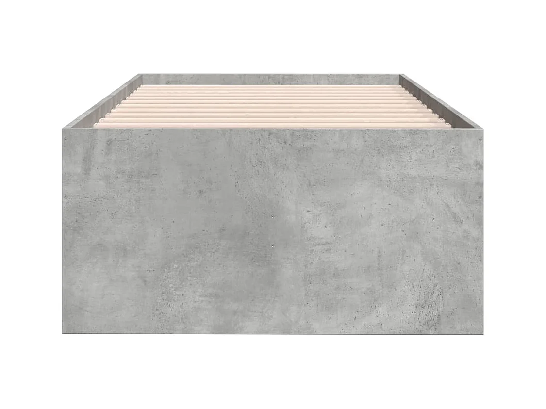 Lit de jour et tiroirs gris béton 100x200 cm bois d'ingénierie FR19054